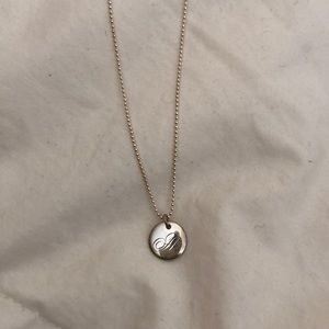 Tiffany sterling silver initial necklace